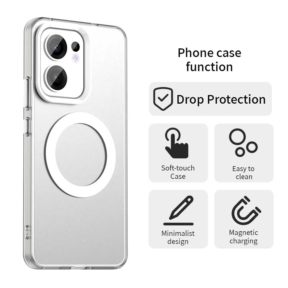 Funda MagSafe para Oppo Reno13 FS 5G / Reno13 F 4G / Reno13 F, Techsuit, CandyCase, Blanca