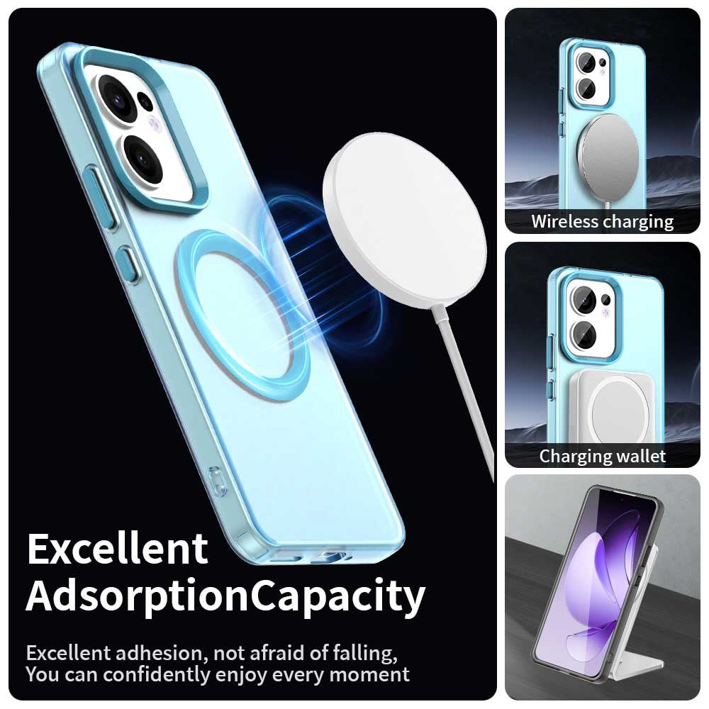 Funda MagSafe para Oppo Reno13 FS 5G / Reno13 F 4G / Reno13 F, Techsuit, CandyCase, Azul