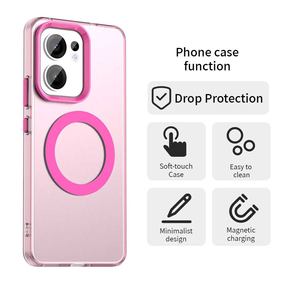 Funda MagSafe para Oppo Reno13 FS 5G / Reno13 F 4G / Reno13 F, Techsuit, CandyCase, Rosa