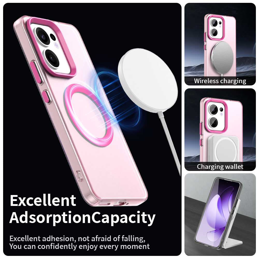Funda MagSafe para Oppo Reno13 FS 5G / Reno13 F 4G / Reno13 F, Techsuit, CandyCase, Rosa