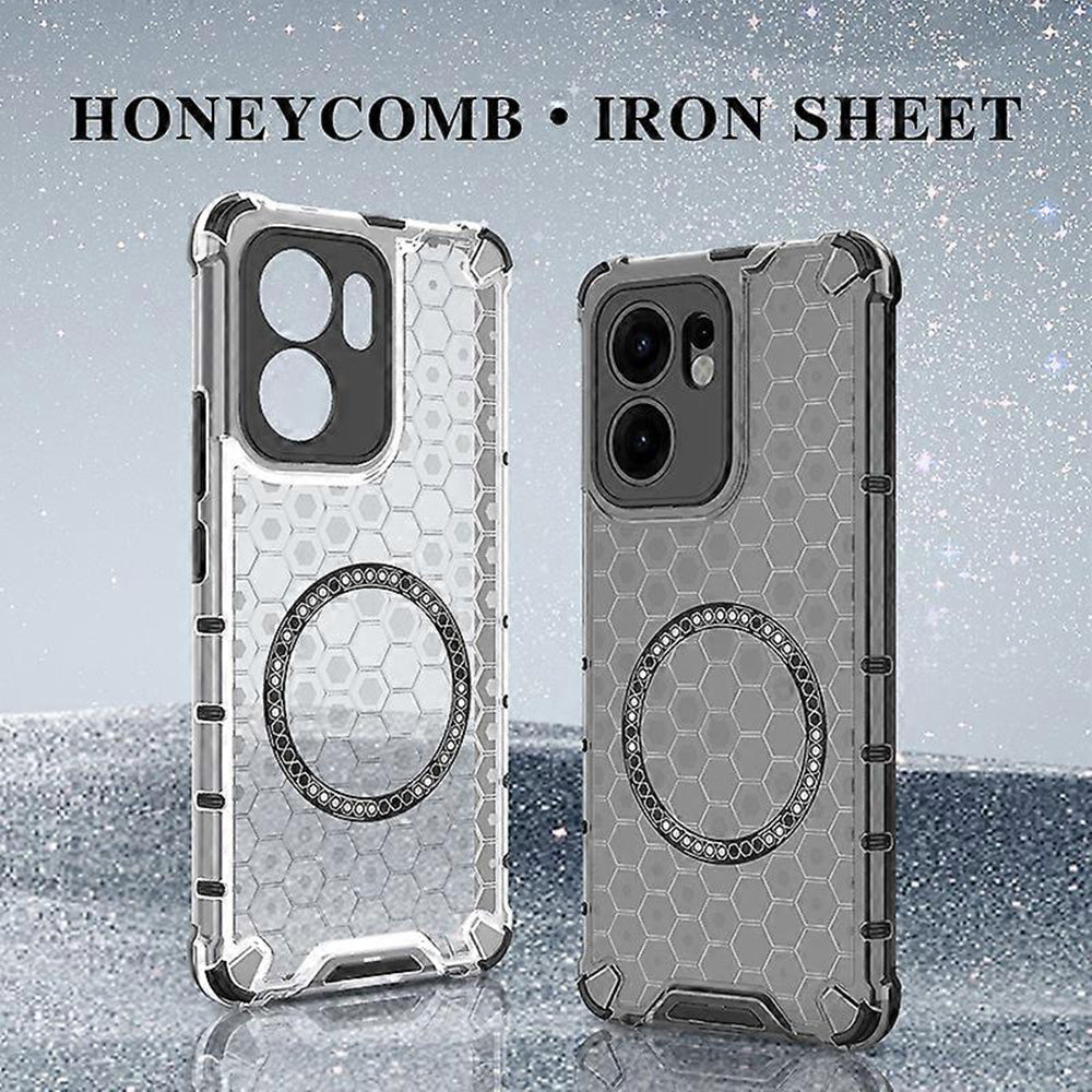 Funda MagSafe para Oppo Reno13 FS 5G / Reno13 F 4G / Reno13 F, Techsuit, HoneyComb Shield, Negra