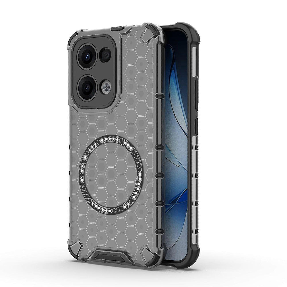 Funda MagSafe para Oppo Reno13, Techsuit, HoneyComb Shield, Negra