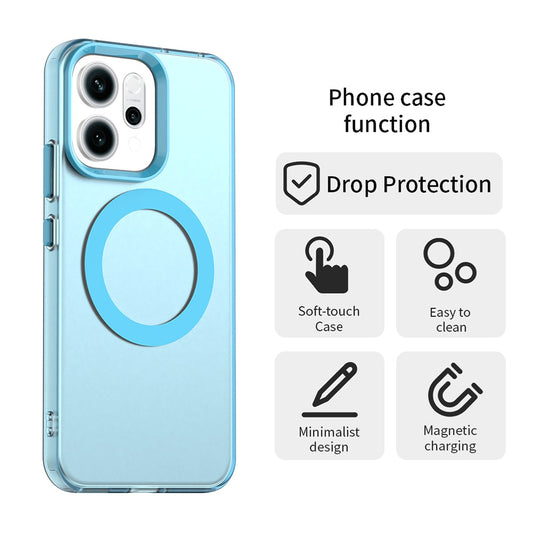 Funda MagSafe para Oppo Reno16 F / Reno16 FS, Techsuit, CandyCase, Azul