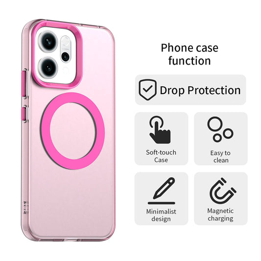 Funda MagSafe para Oppo Reno16 F / Reno16 FS, Techsuit, CandyCase, Rosa