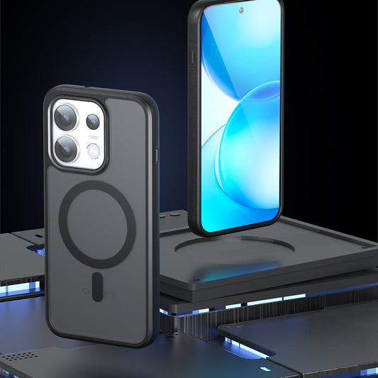 Funda MagSafe para Oppo Reno16 Pro, Techsuit, PureFrost, Negra Satinada