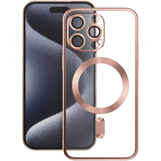 Funda MagSafe para Samsung Galaxy S24 Ultra S928, Vmax, Galvanoplastia, Oro Rosa