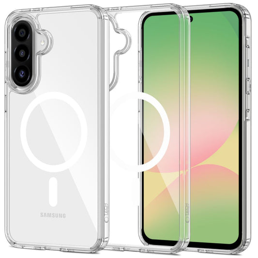 Funda MagSafe para Samsung Galaxy A56 A566, Tech-Protect, Flexair Hybrid, Transparente