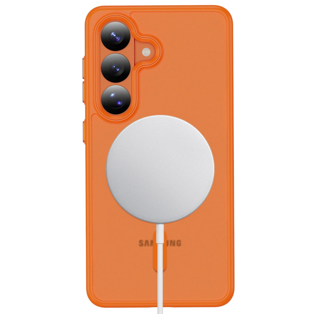 Funda MagSafe para Samsung Galaxy S26 Ultra S948, Tech-Protect, Magmat, Naranja Mate