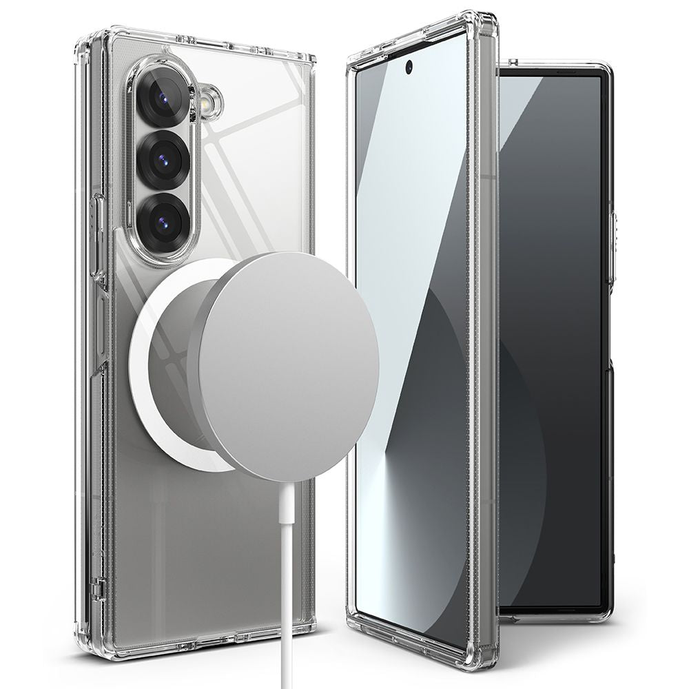 Funda MagSafe para Samsung Galaxy Z Fold6 F956, Ringke, Fusion, Transparente