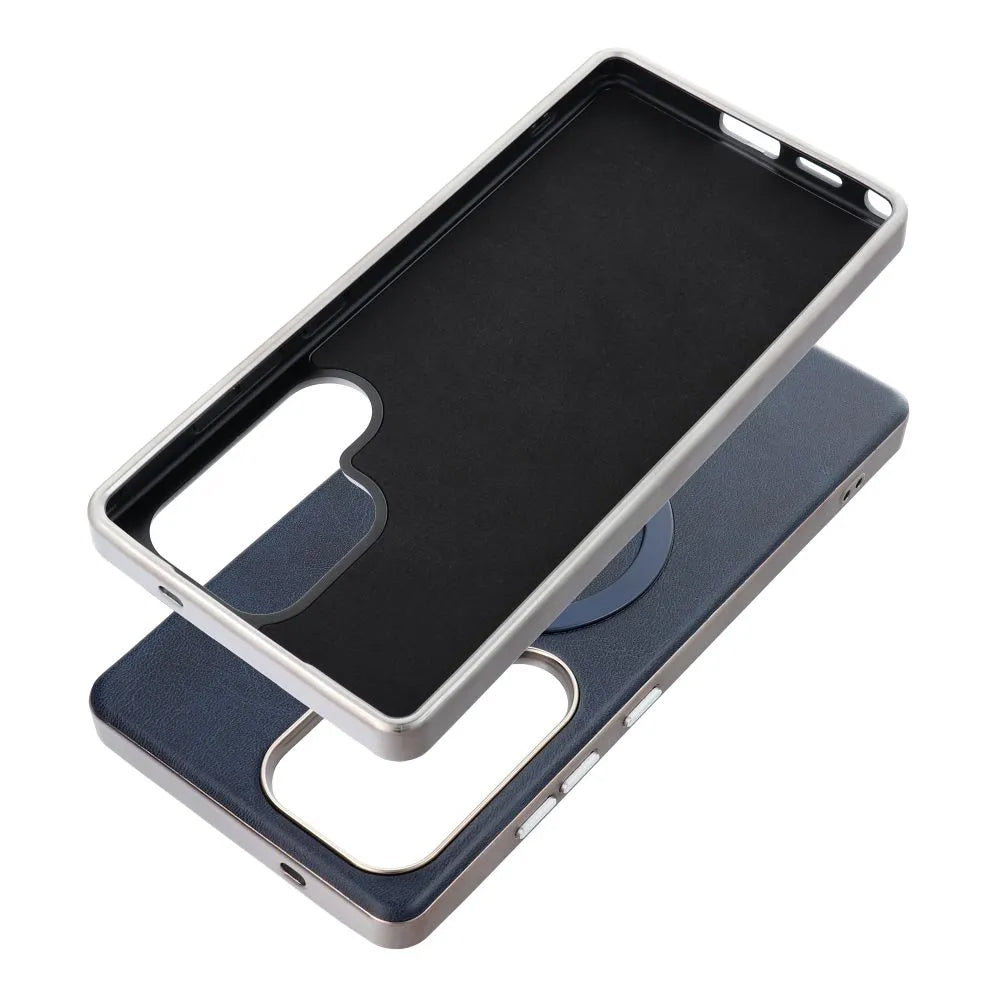 Funda MagSafe para Samsung Galaxy A36 A366, OEM, Gentleman Mag, Azul Marino