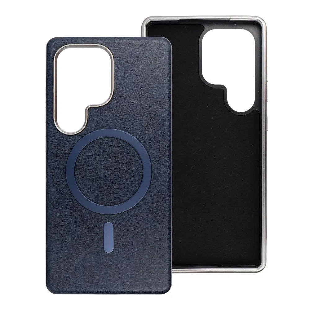 Funda MagSafe para Samsung Galaxy A36 A366, OEM, Gentleman Mag, Azul Marino