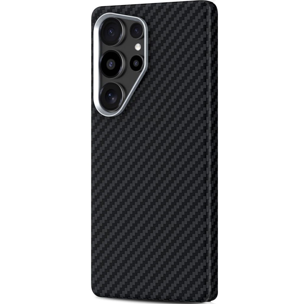 Funda MagSafe para Samsung Galaxy S25 Ultra S938, Tech-Protect, Ion Carbon, Negra