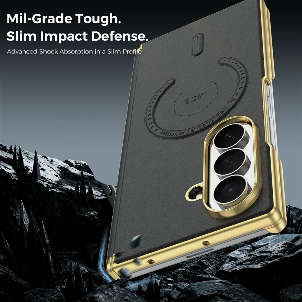 Funda MagSafe para Samsung Galaxy Z Fold8 Ultra F976, OEM, Electrochapada, Negra