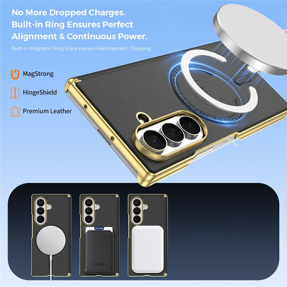 Funda MagSafe para Samsung Galaxy Z Fold8 Ultra F976, OEM, Electrochapada, Negra