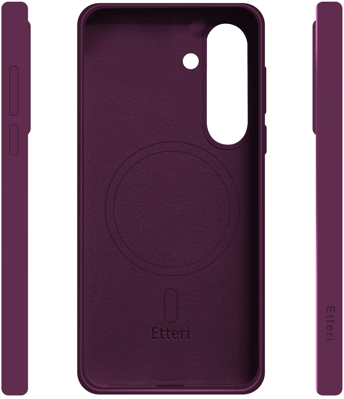 Funda MagSafe para Samsung Galaxy S25 S931, Etteri, Silicone Mag, Vino