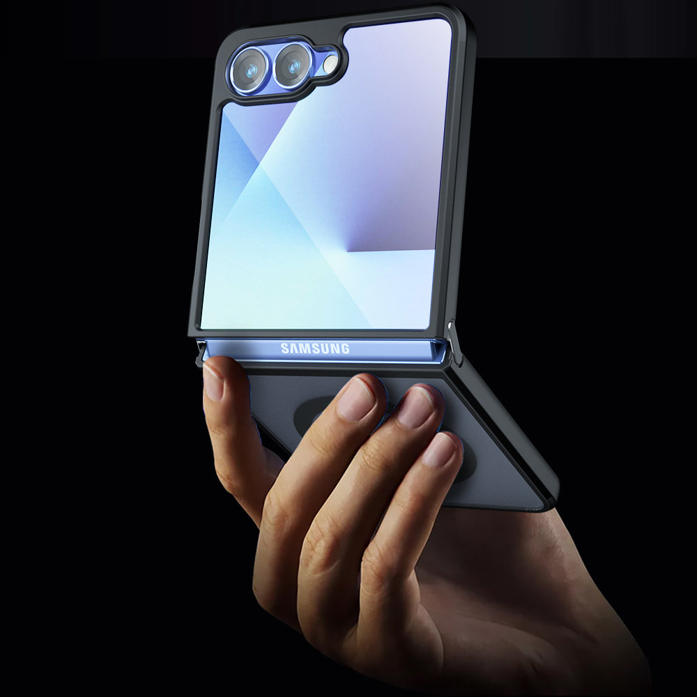 Funda MagSafe para Samsung Galaxy Z Flip7 F766, Techsuit, PureFrost, Negra Satinada