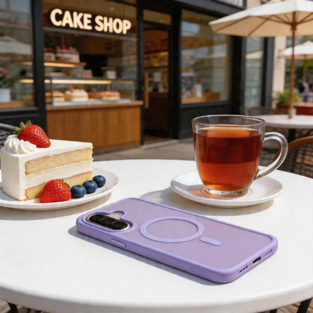 Funda MagSafe para Samsung Galaxy A57 5G, Tech-Protect, Magmat, Morado Mate