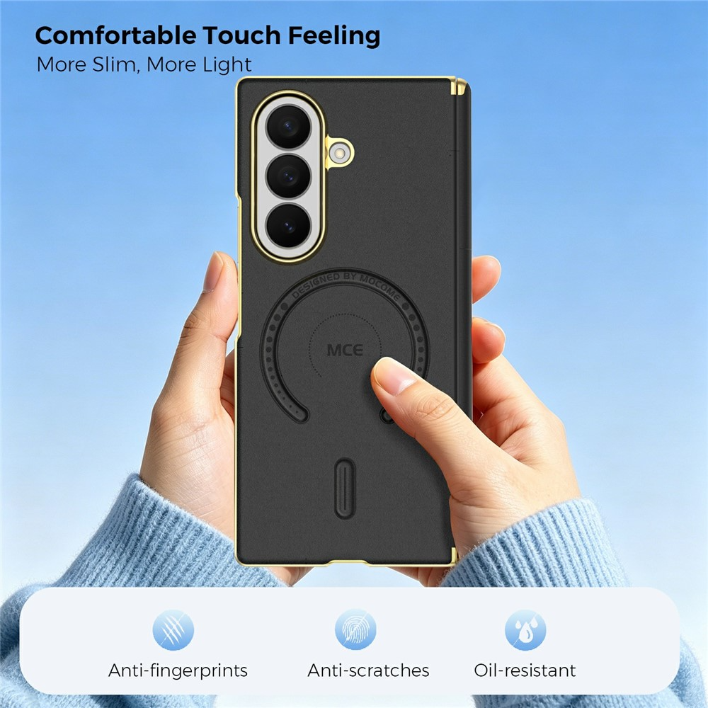 Funda MagSafe para Samsung Galaxy Z Fold8 Ultra F976, OEM, Electrochapada, Negra