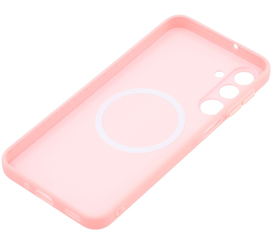 Funda MagSafe para Samsung Galaxy S25 Ultra S938, OEM, Astronauta de dibujos animados, Rosa
