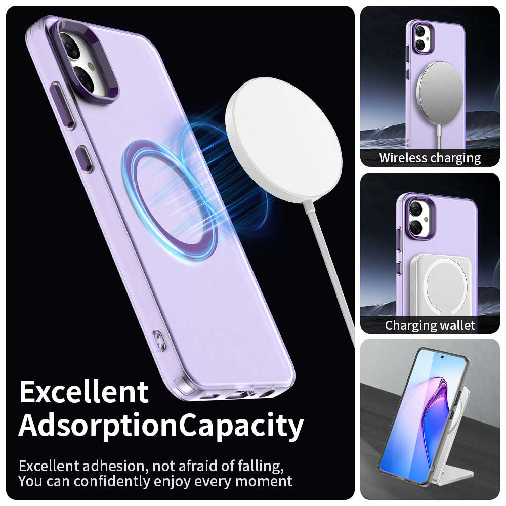 Funda MagSafe para Samsung Galaxy A05 A055, Techsuit, CandyCase, Morado