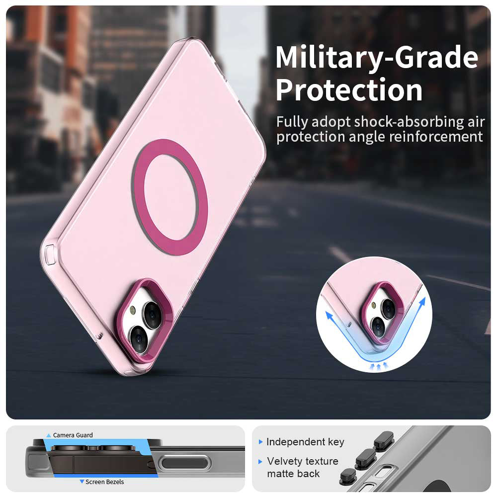 Funda MagSafe para Samsung Galaxy A05 A055, Techsuit, CandyCase, Rosa