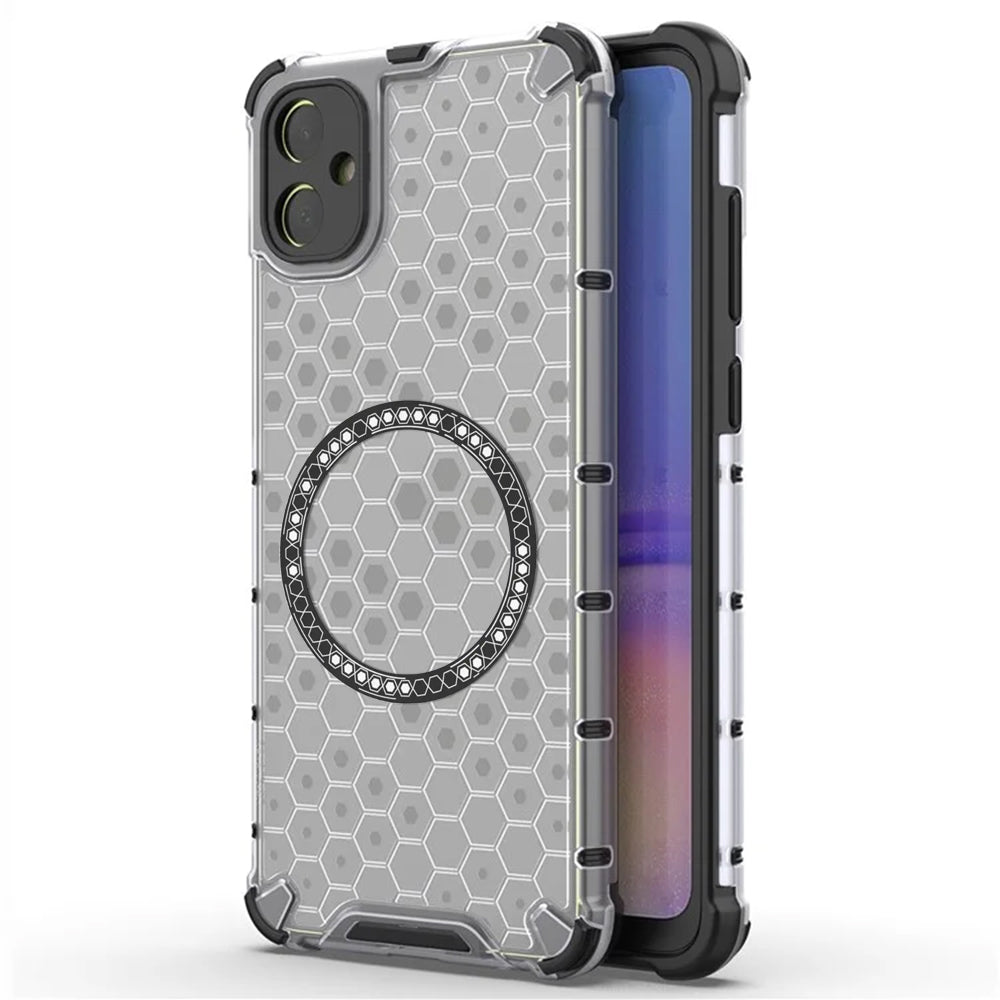 Funda MagSafe para Samsung Galaxy A05 A055, Techsuit, HoneyComb Shield, Blanca