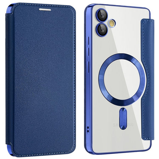 Funda MagSafe para Samsung Galaxy A05 A055, Techsuit, SmartMag Book, Azul