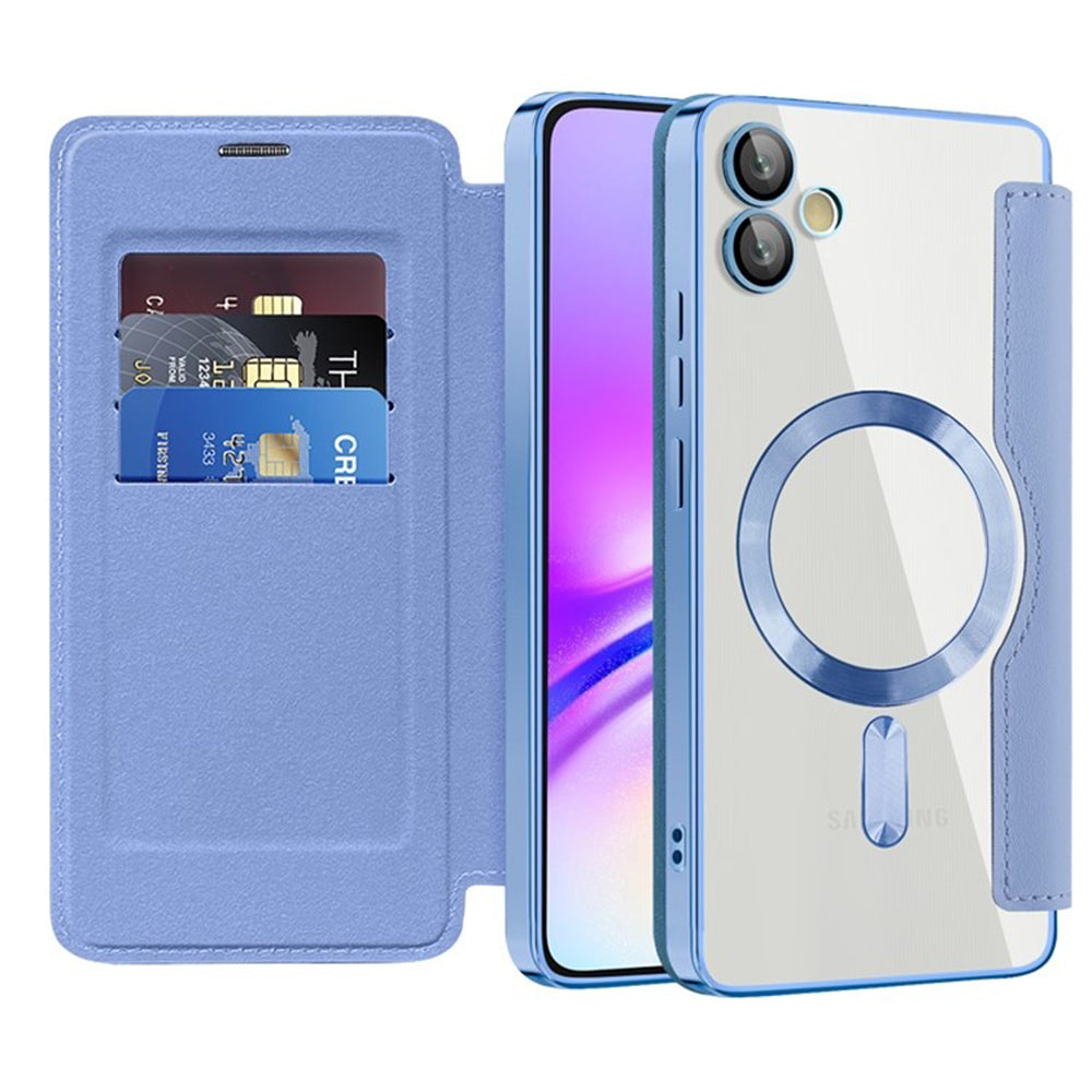 Funda MagSafe para Samsung Galaxy A05 A055, Techsuit, SmartMag Book, Azul