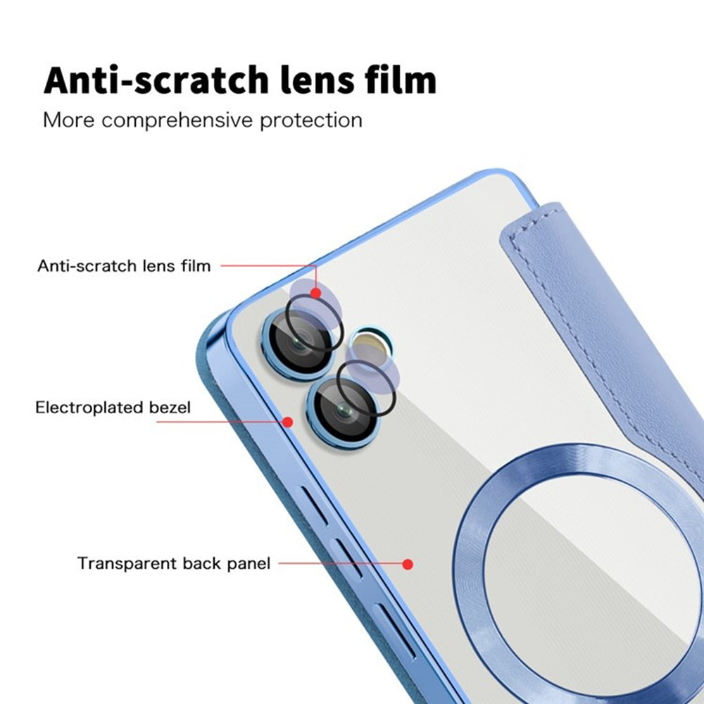 Funda MagSafe para Samsung Galaxy A05 A055, Techsuit, SmartMag Book, Azul
