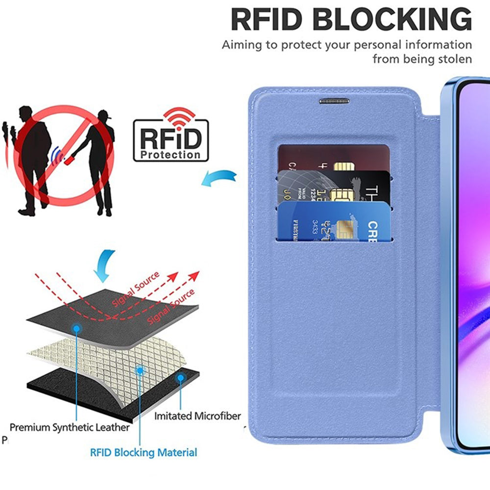 Funda MagSafe para Samsung Galaxy A05 A055, Techsuit, SmartMag Book, Azul