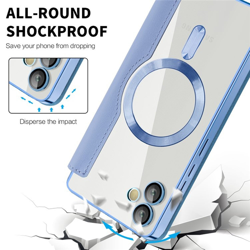 Funda MagSafe para Samsung Galaxy A05 A055, Techsuit, SmartMag Book, Azul