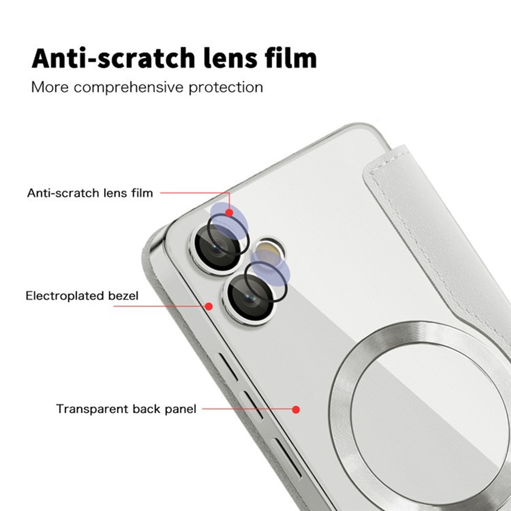 Funda MagSafe para Samsung Galaxy A05 A055, Techsuit, SmartMag Book, Gris