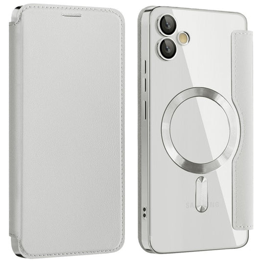 Funda MagSafe para Samsung Galaxy A05 A055, Techsuit, SmartMag Book, Gris