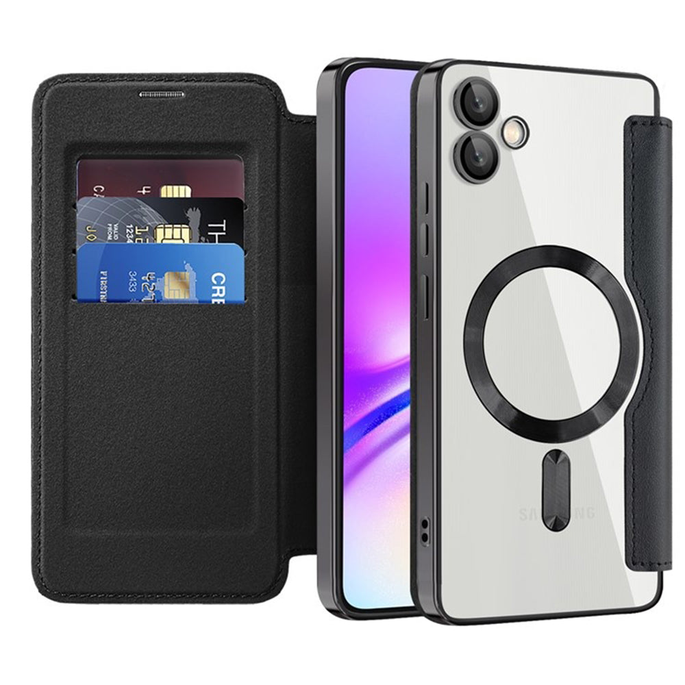 Funda MagSafe para Samsung Galaxy A05 A055, Techsuit, SmartMag Book, Negra