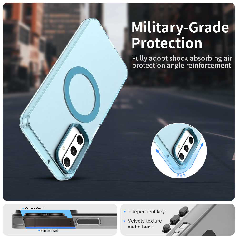 Funda MagSafe para Samsung Galaxy A05s A057, Techsuit, CandyCase, Azul