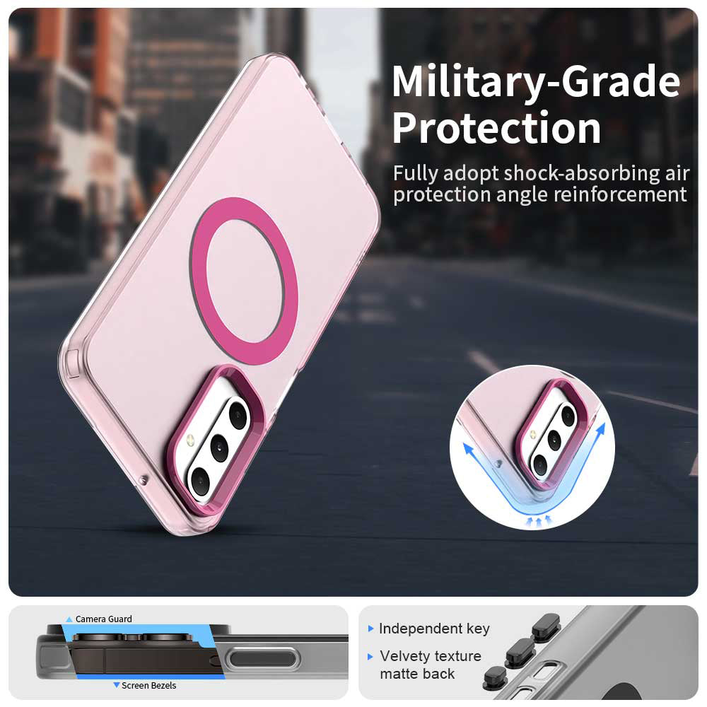 Funda MagSafe para Samsung Galaxy A05s A057, Techsuit, CandyCase, Rosa