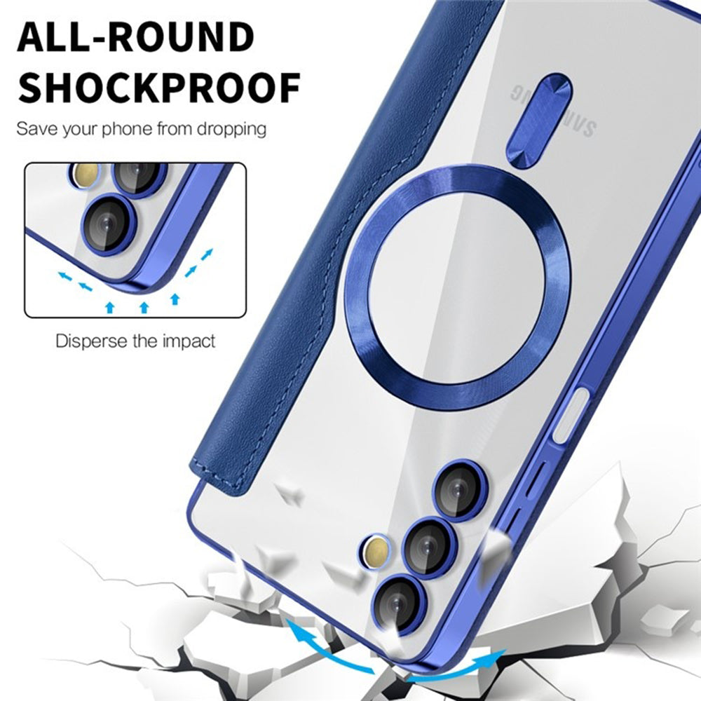 Funda MagSafe para Samsung Galaxy A05s A057, Techsuit, SmartMag Book, Azul