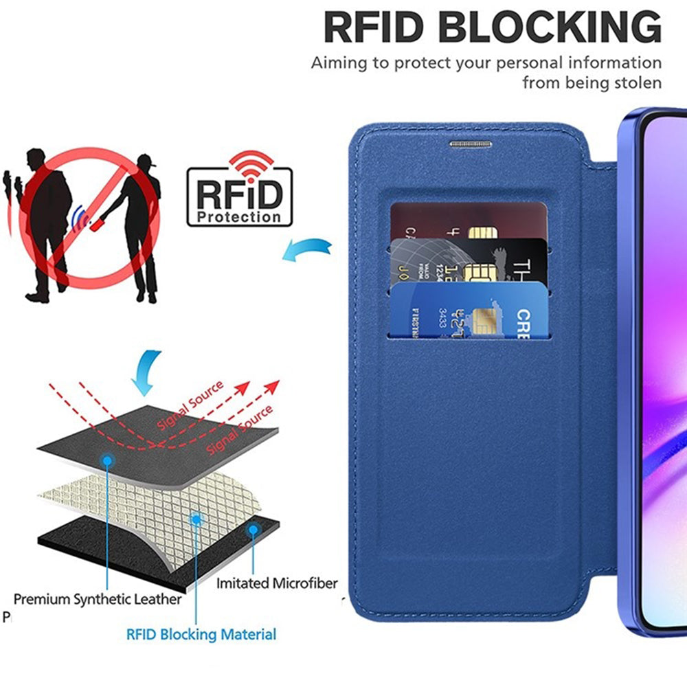 Funda MagSafe para Samsung Galaxy A05s A057, Techsuit, SmartMag Book, Azul