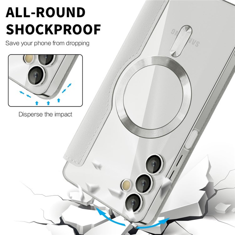 Funda MagSafe para Samsung Galaxy A05s A057, Techsuit, SmartMag Book, Gris