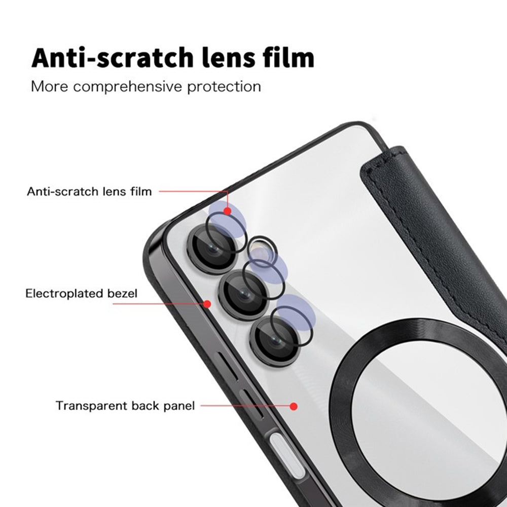 Funda MagSafe para Samsung Galaxy A05s A057, Techsuit, SmartMag Book, Negra