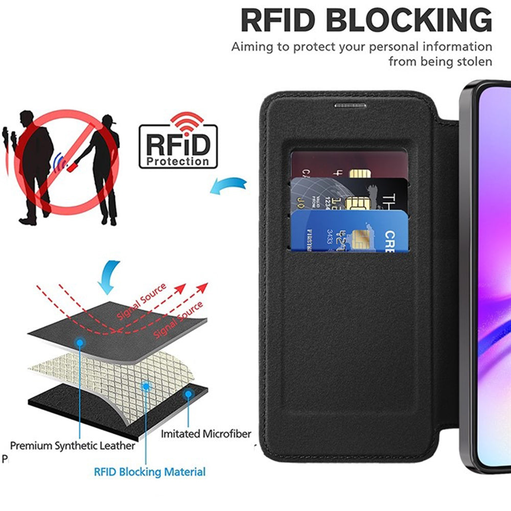 Funda MagSafe para Samsung Galaxy A05s A057, Techsuit, SmartMag Book, Negra
