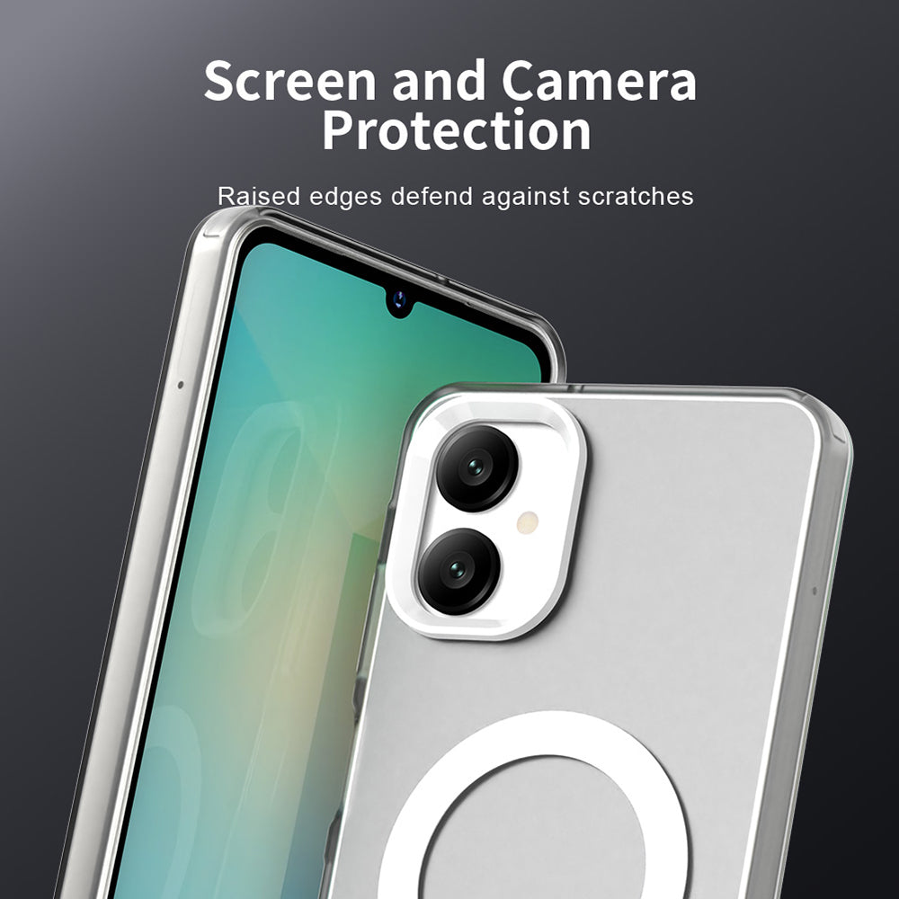 Funda MagSafe para Samsung Galaxy A06 A065, Techsuit, CandyCase, Blanca