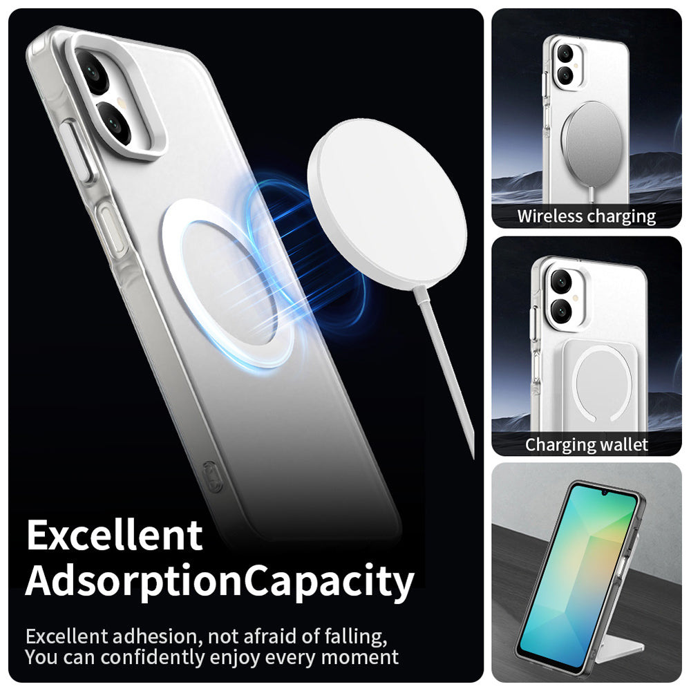 Funda MagSafe para Samsung Galaxy A06 A065, Techsuit, CandyCase, Blanca