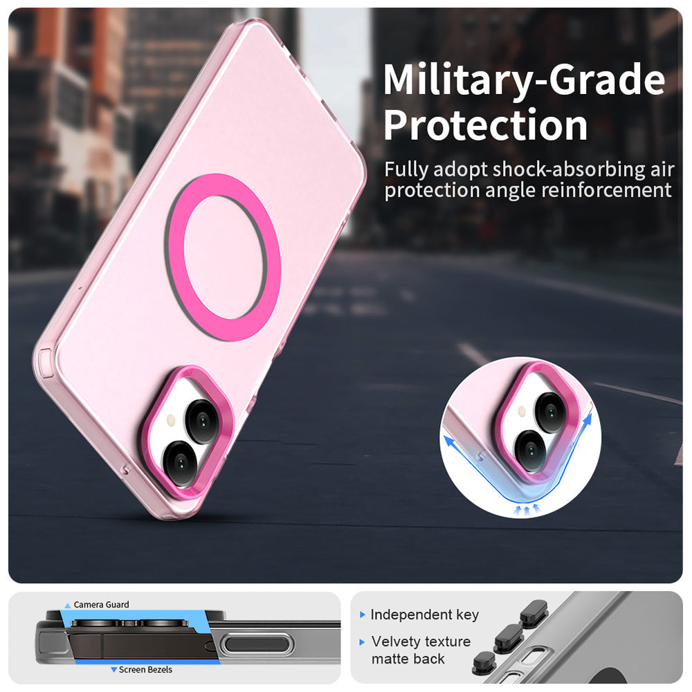 Funda MagSafe para Samsung Galaxy A06 A065, Techsuit, CandyCase, Rosa