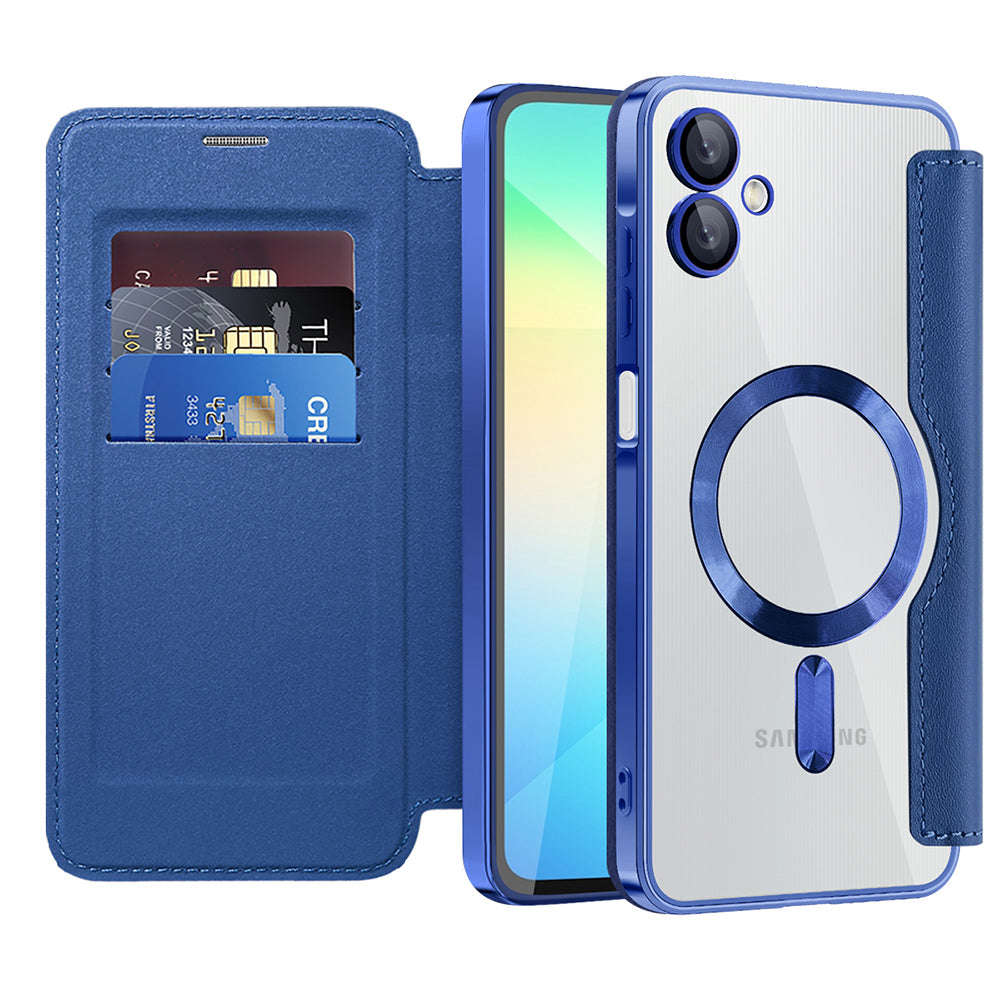 Funda MagSafe para Samsung Galaxy A06 A065, Techsuit, SmartMag Book, Azul