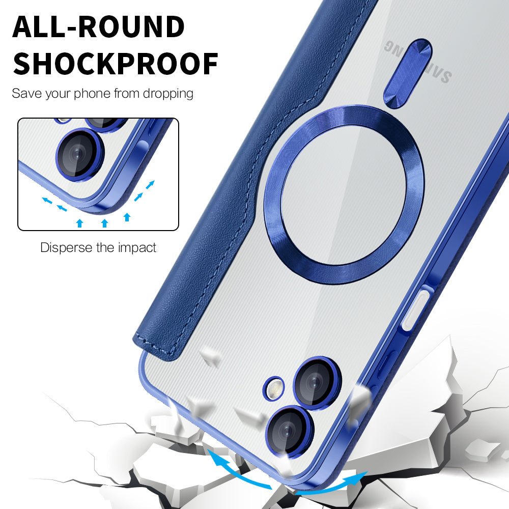 Funda MagSafe para Samsung Galaxy A06 A065, Techsuit, SmartMag Book, Azul