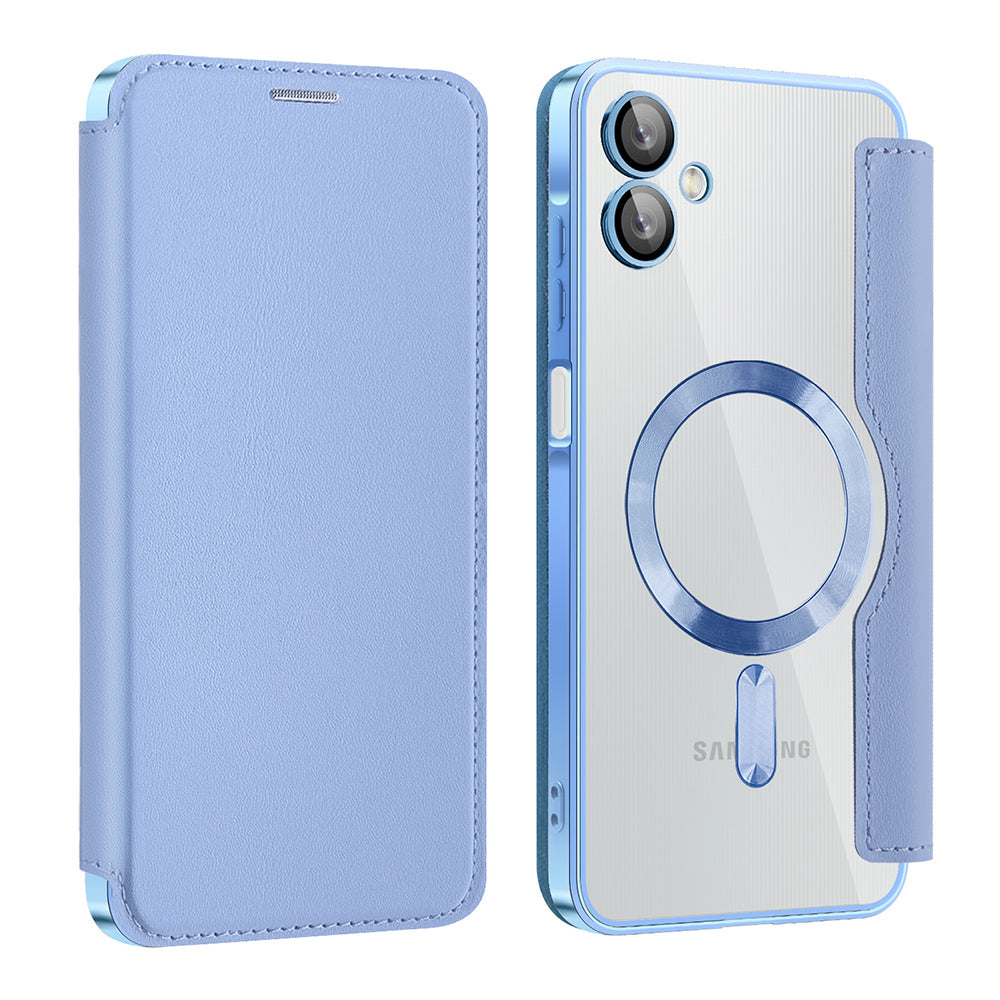 Funda MagSafe para Samsung Galaxy A06 A065, Techsuit, SmartMag Book, Azul
