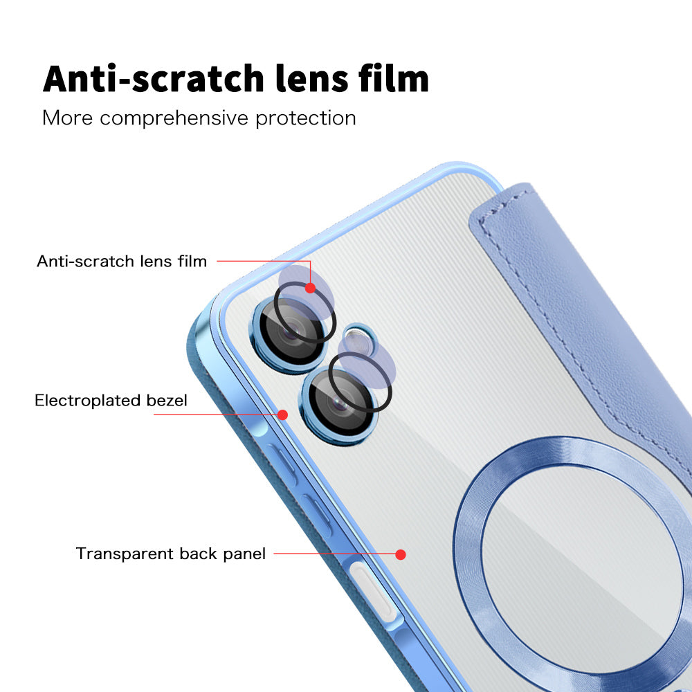 Funda MagSafe para Samsung Galaxy A06 A065, Techsuit, SmartMag Book, Azul