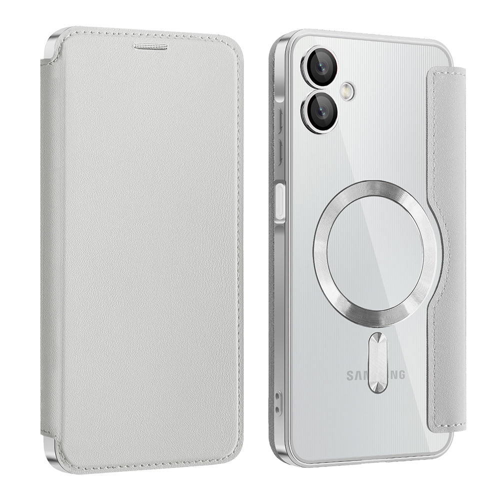 Funda MagSafe para Samsung Galaxy A06 A065, Techsuit, SmartMag Book, Gris