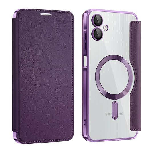 Funda MagSafe para Samsung Galaxy A06 A065, Techsuit, SmartMag Book, Morado